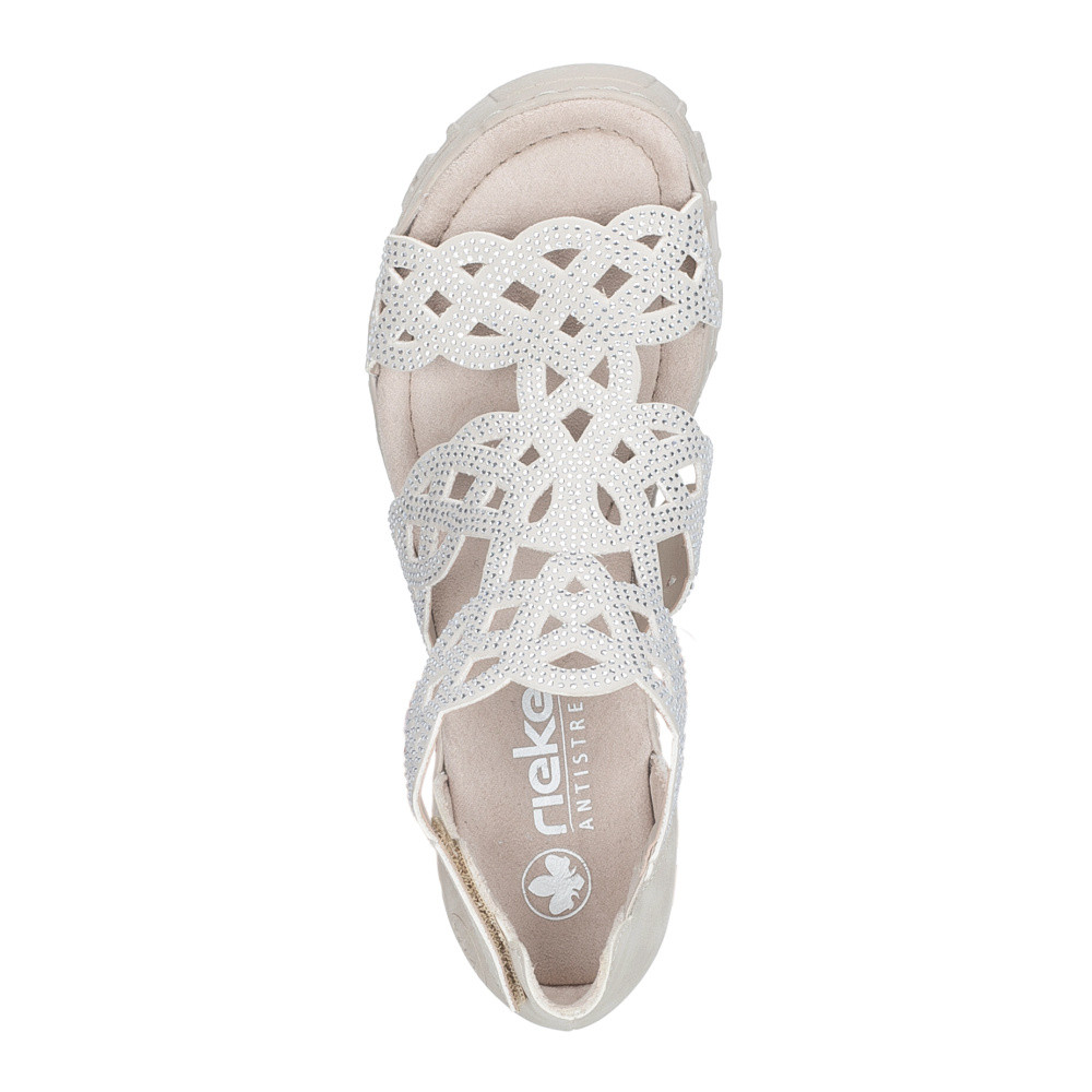 detail Dámské sandály RIEKER 68052-62 béžová S6