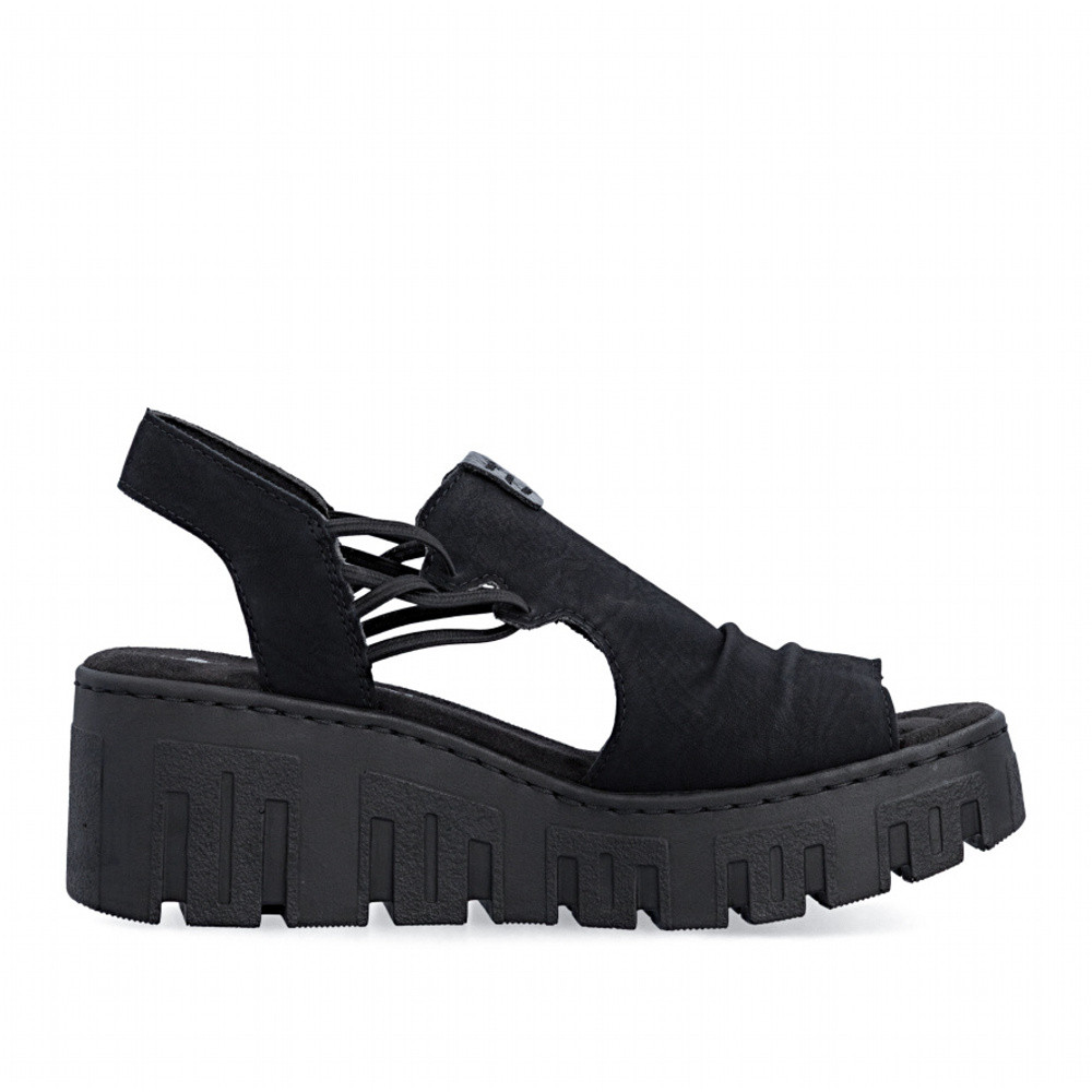 detail Dámské sandály RIEKER 68075-00 černá S6