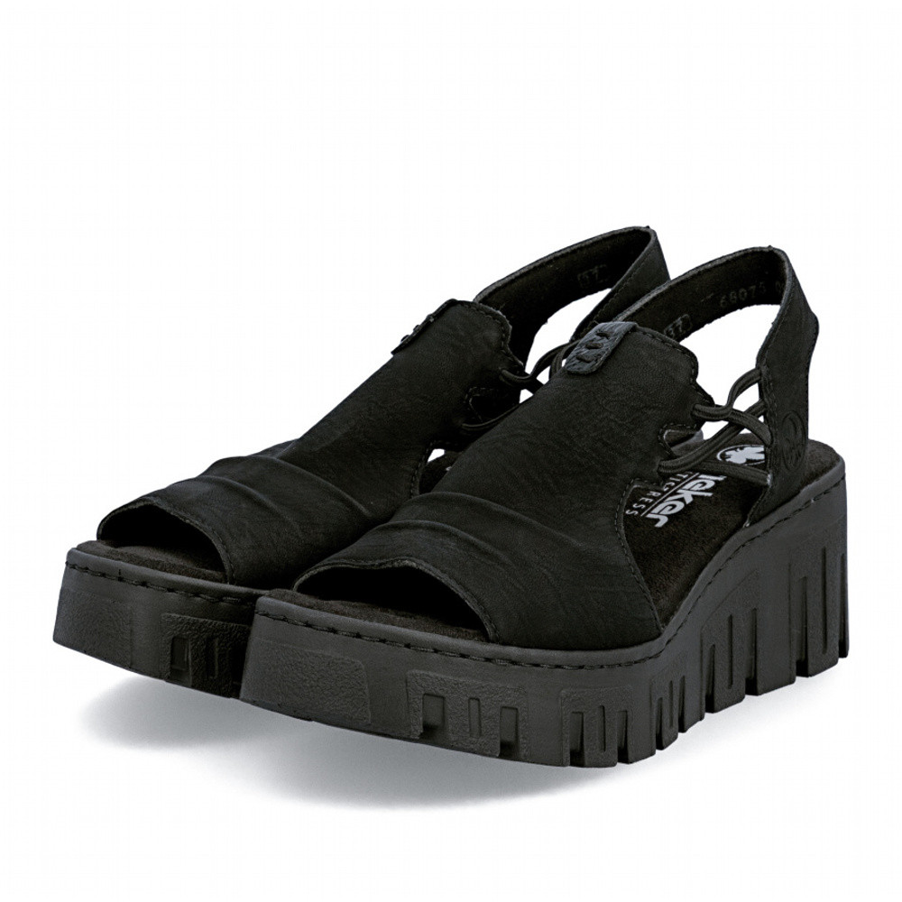 detail Dámské sandály RIEKER 68075-00 černá S6