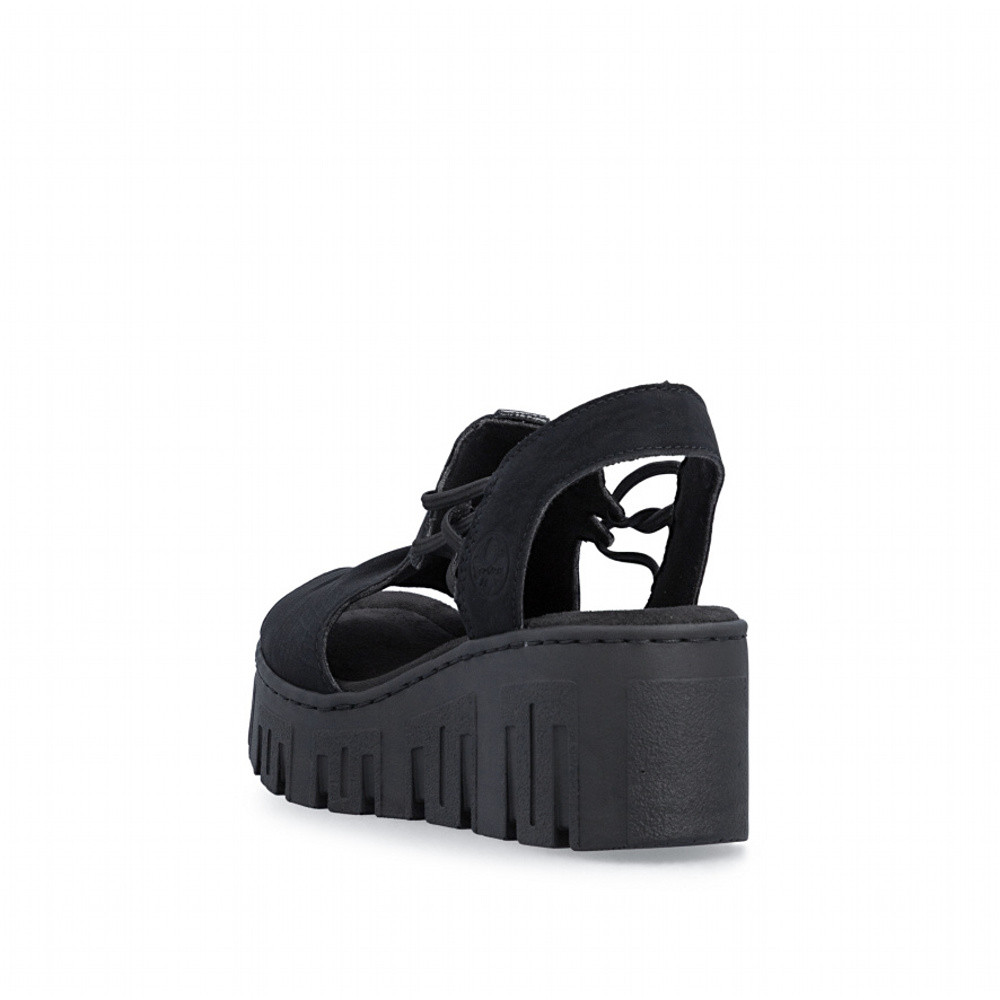 detail Dámské sandály RIEKER 68075-00 černá S6