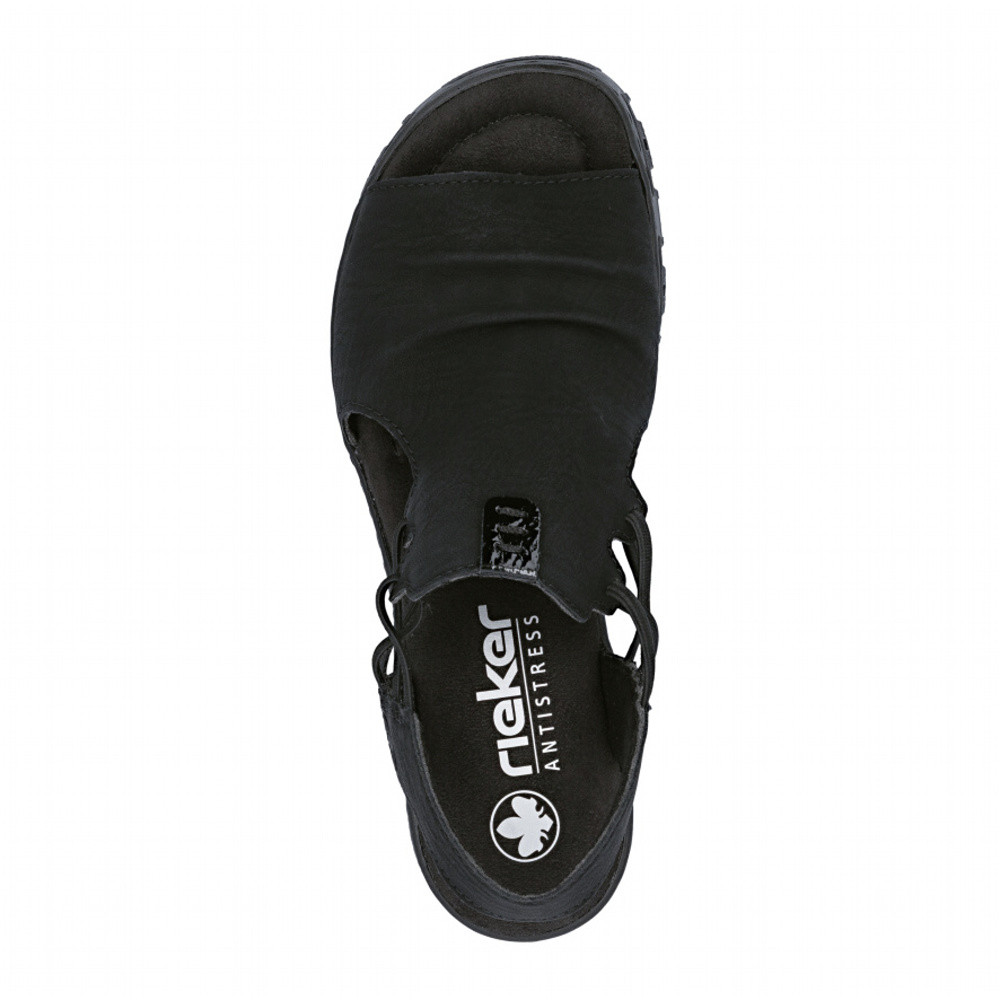 detail Dámské sandály RIEKER 68075-00 černá S6