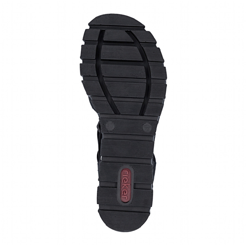 detail Dámské sandály RIEKER 68075-00 černá S6