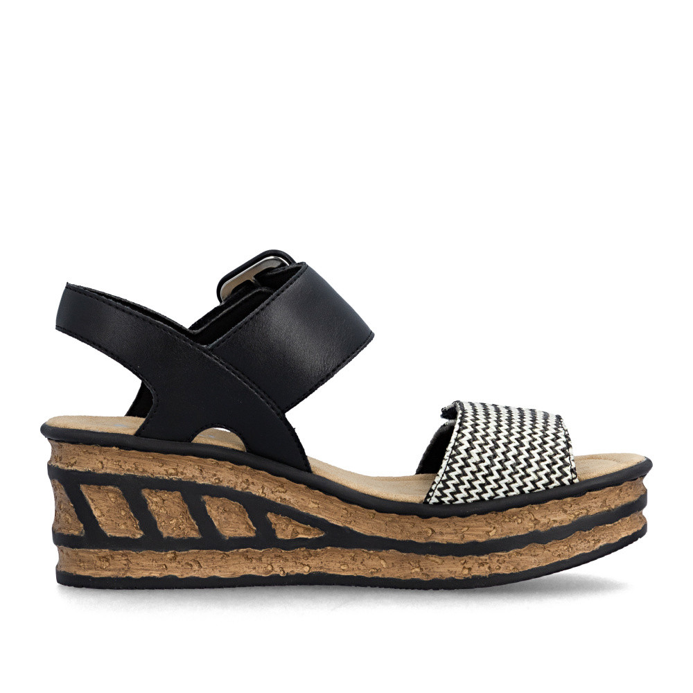 detail Dámské sandály RIEKER 68172-00 černá S6