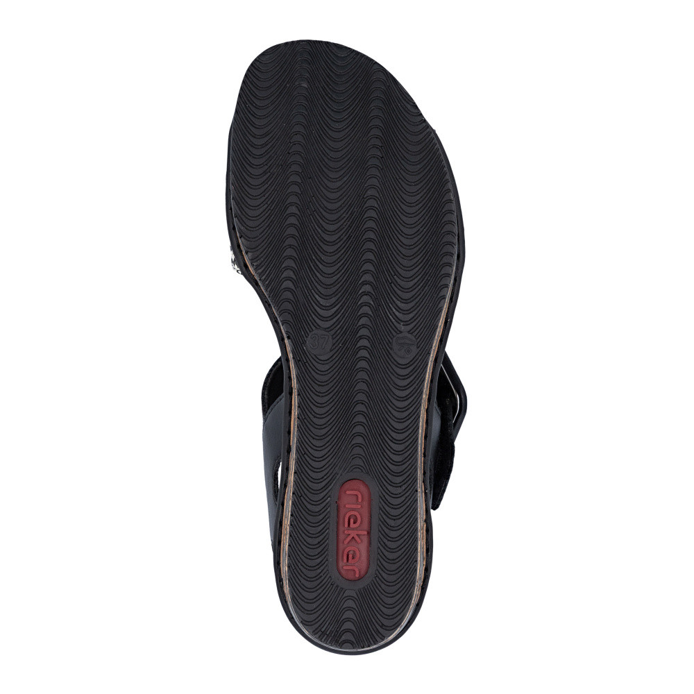 detail Dámské sandály RIEKER 68172-00 černá S6