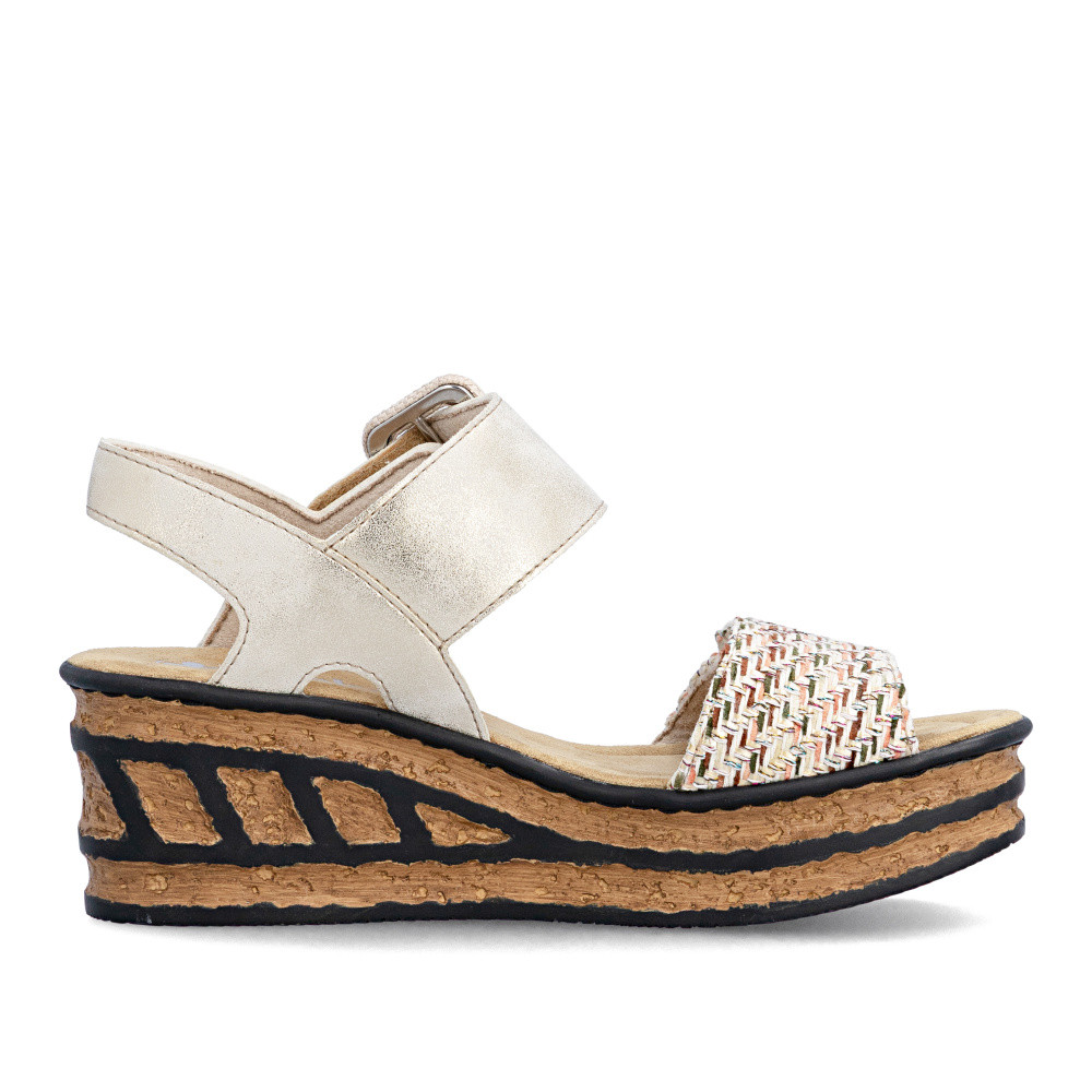 detail Dámské sandály RIEKER 68172-60 béžová S6