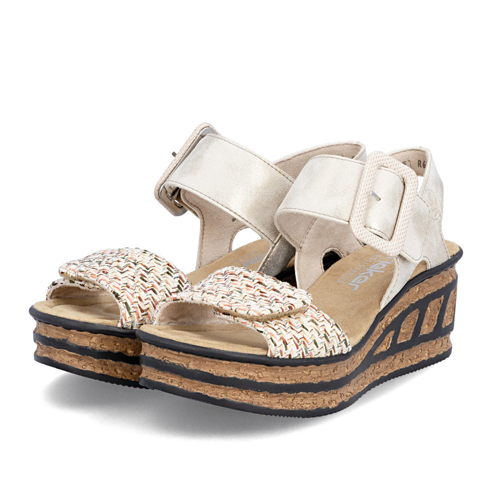 detail Dámské sandály RIEKER 68172-60 béžová S6