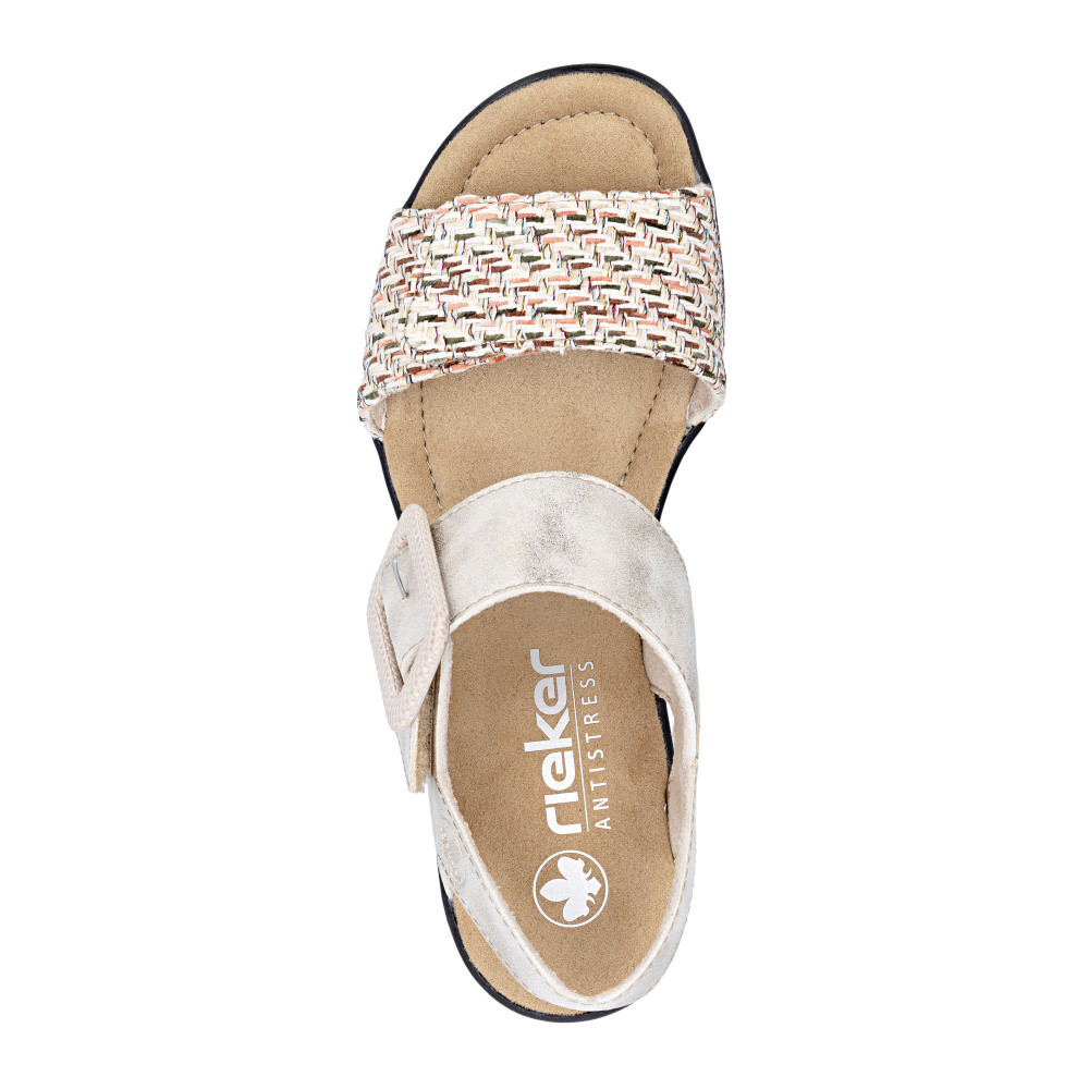detail Dámské sandály RIEKER 68172-60 béžová S6