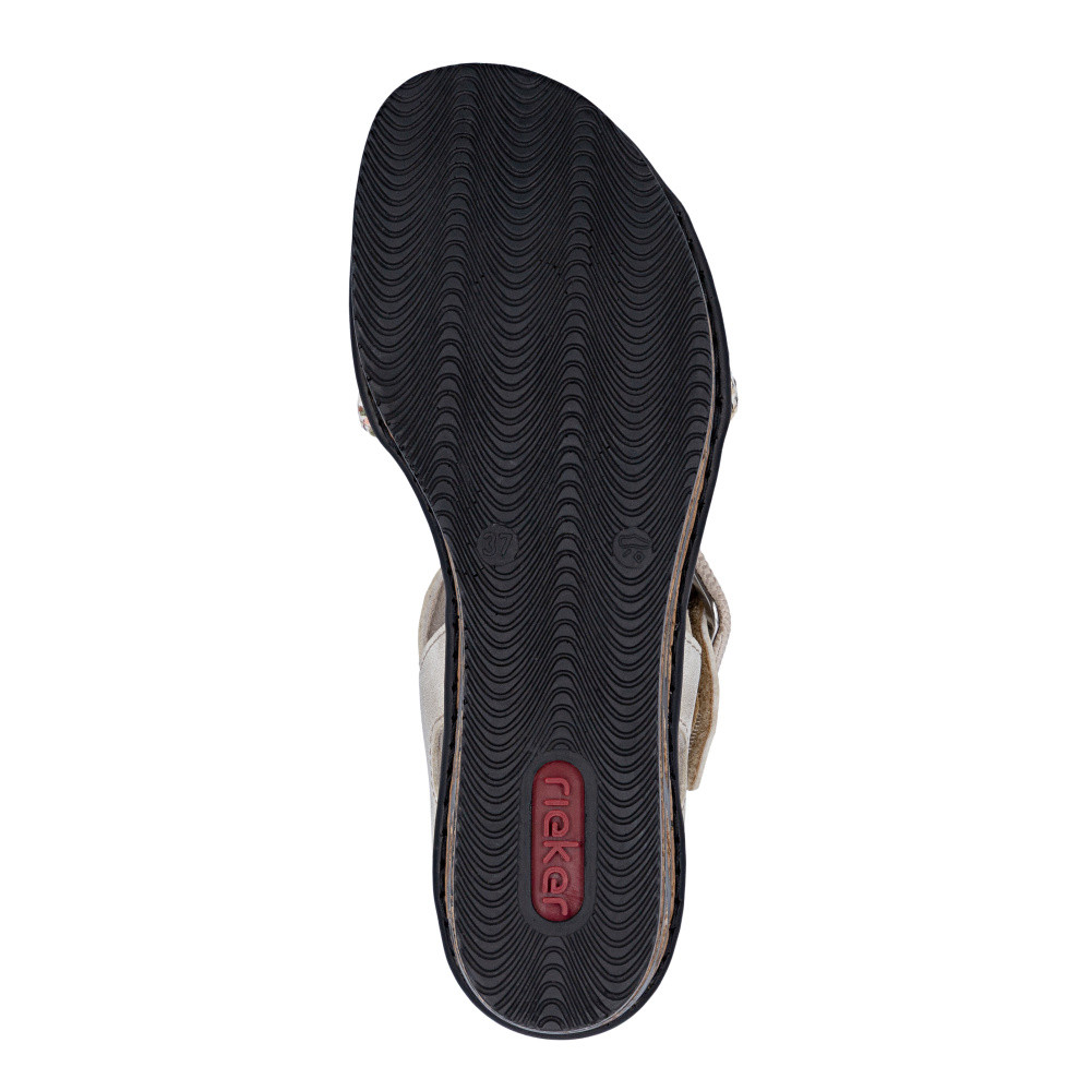 detail Dámské sandály RIEKER 68172-60 béžová S6