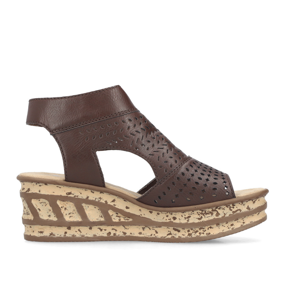detail Dámské sandály RIEKER 68185-24 hnědá S6