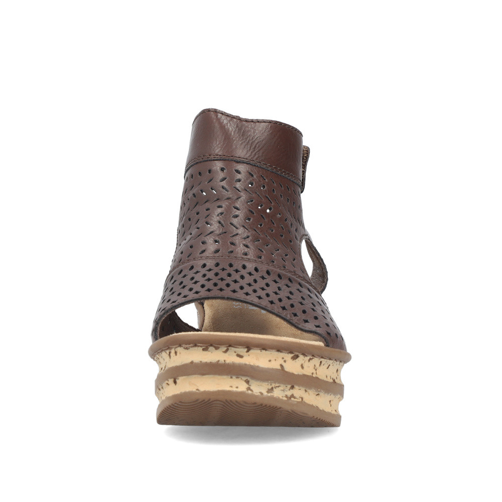 detail Dámské sandály RIEKER 68185-24 hnědá S6