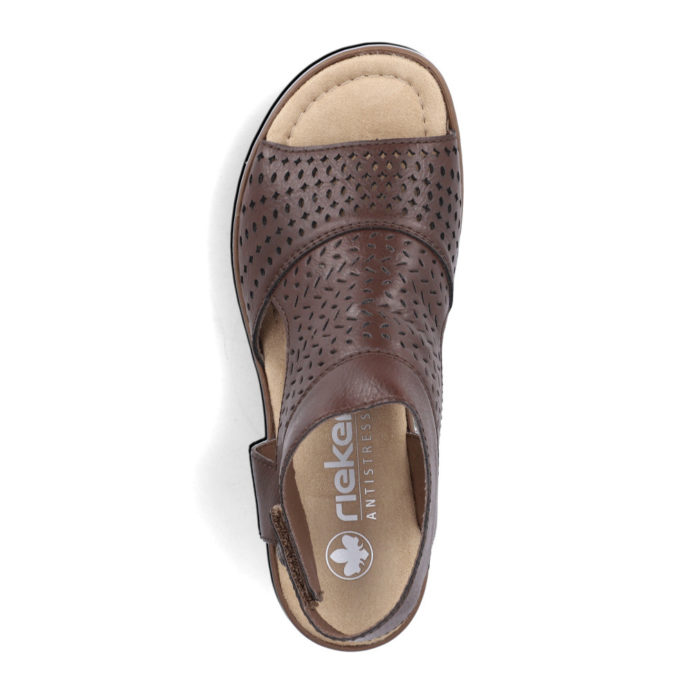 detail Dámské sandály RIEKER 68185-24 hnědá S6