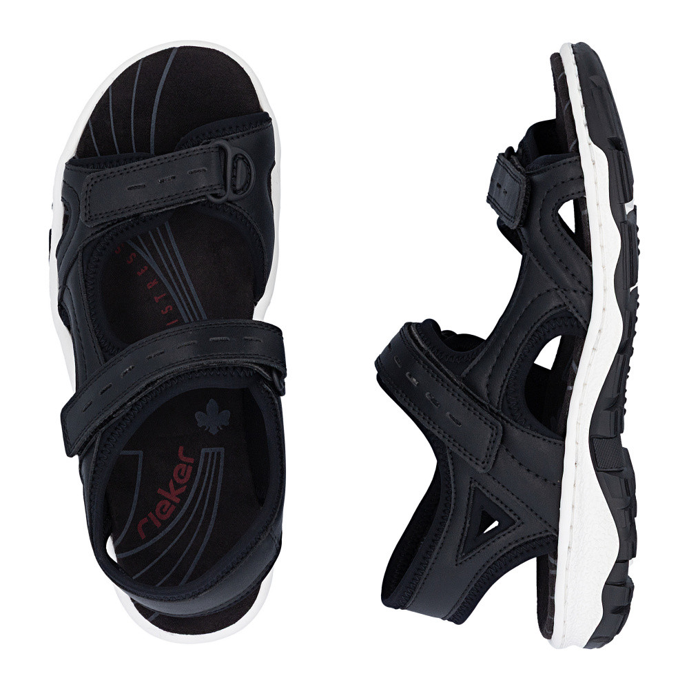 detail Dámské sandály RIEKER 68866-00 černá S6