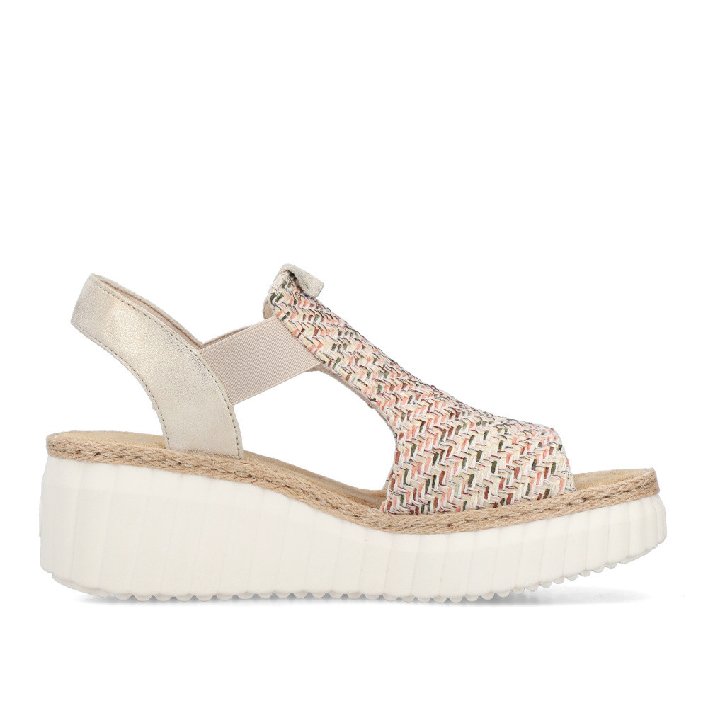 detail Dámské sandály RIEKER 69172-60 béžová S6