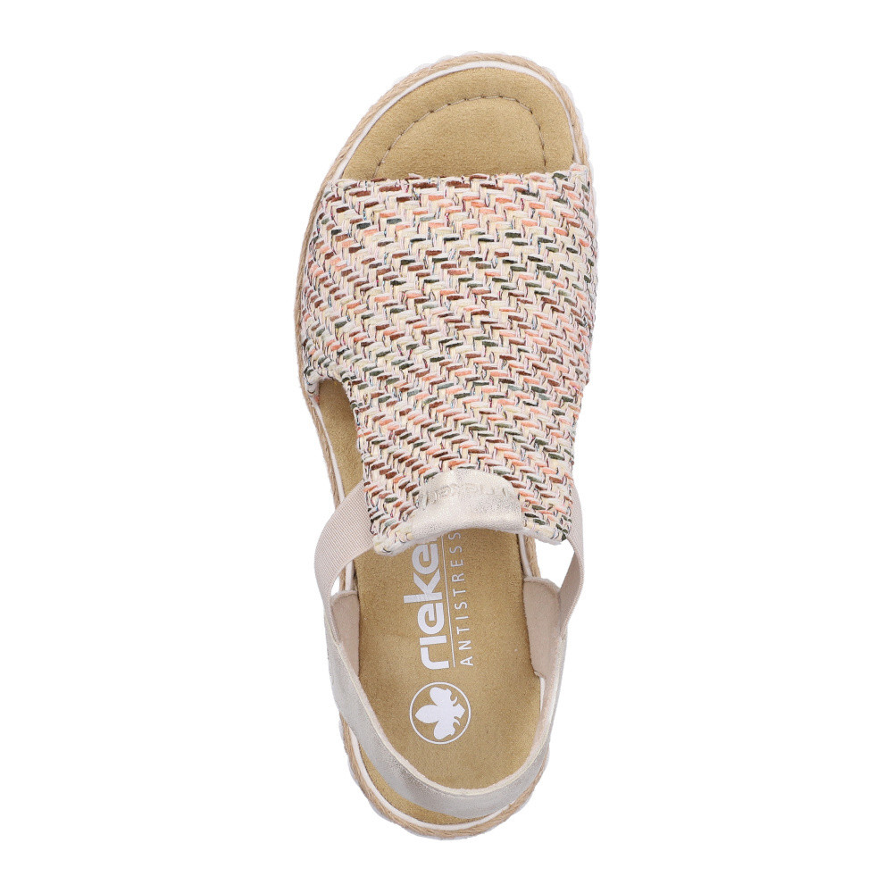 detail Dámské sandály RIEKER 69172-60 béžová S6