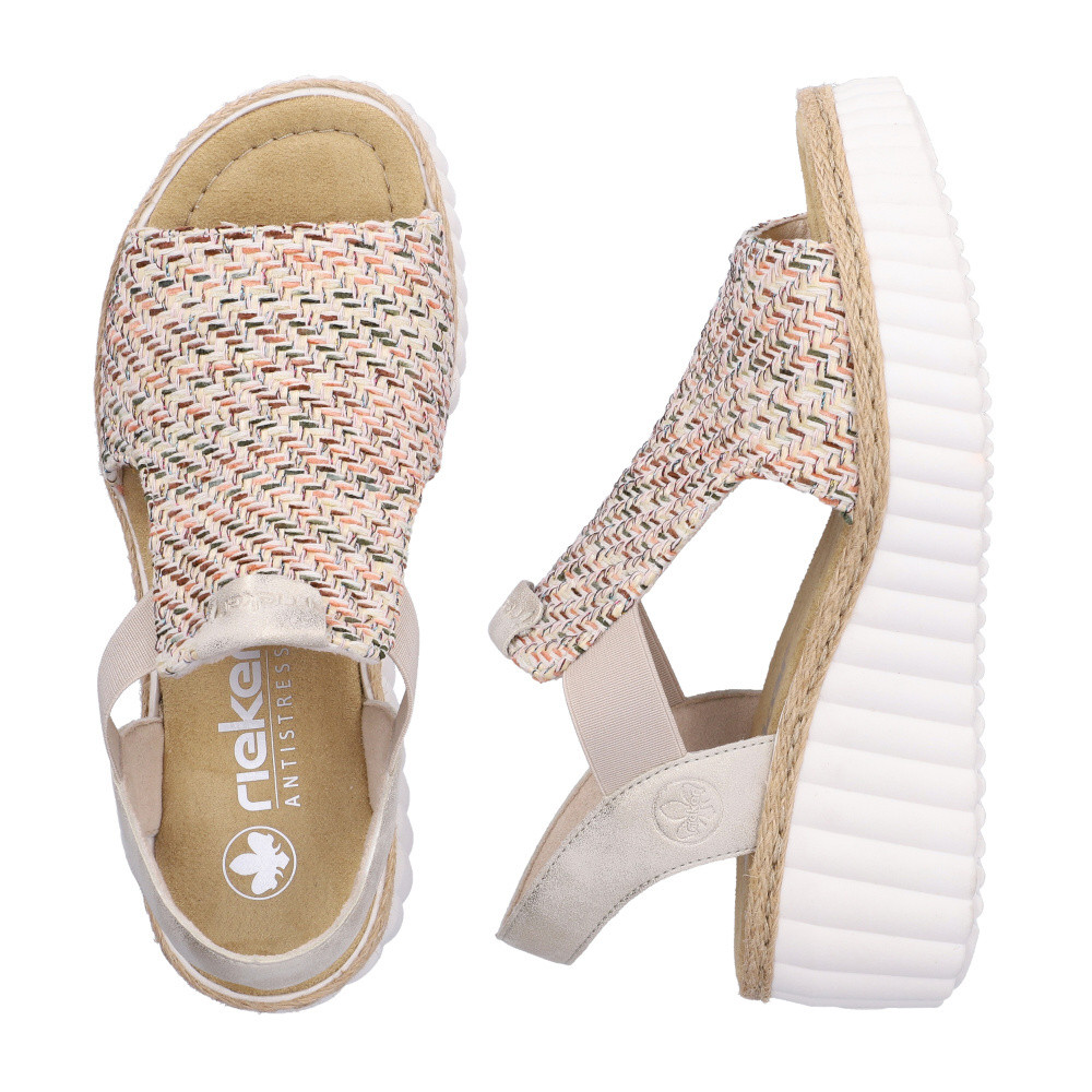 detail Dámské sandály RIEKER 69172-60 béžová S6