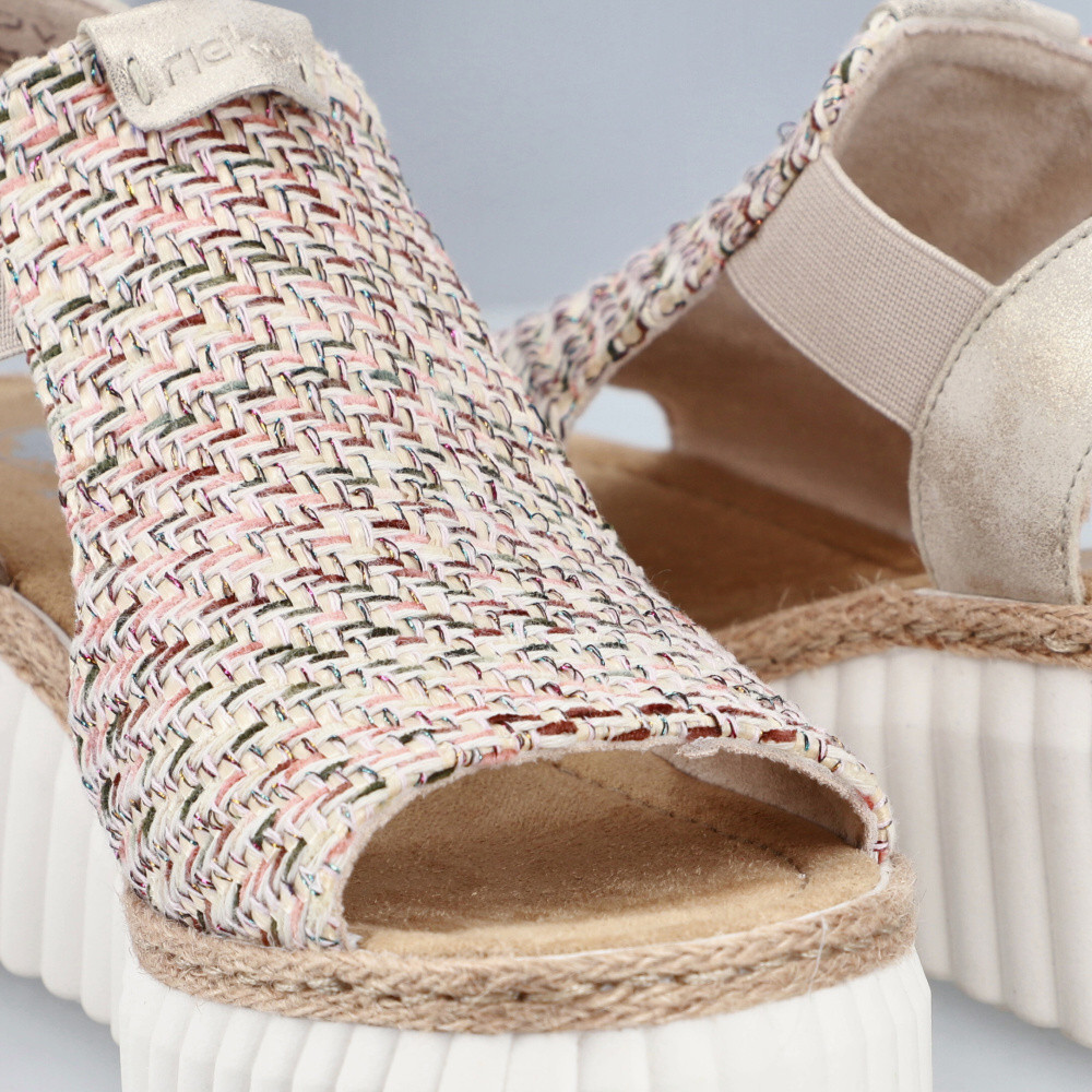 detail Dámské sandály RIEKER 69172-60 béžová S6