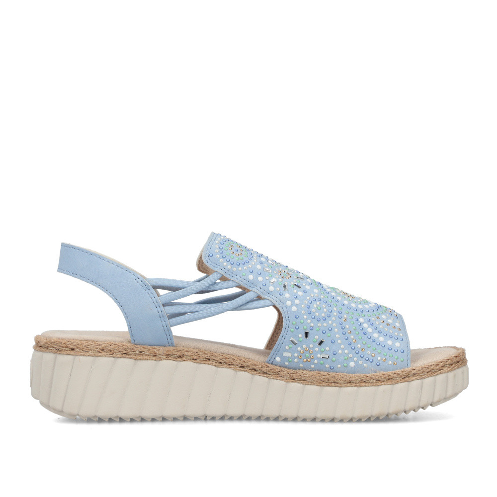 detail Dámské sandály RIEKER 69246-10 modrá S6