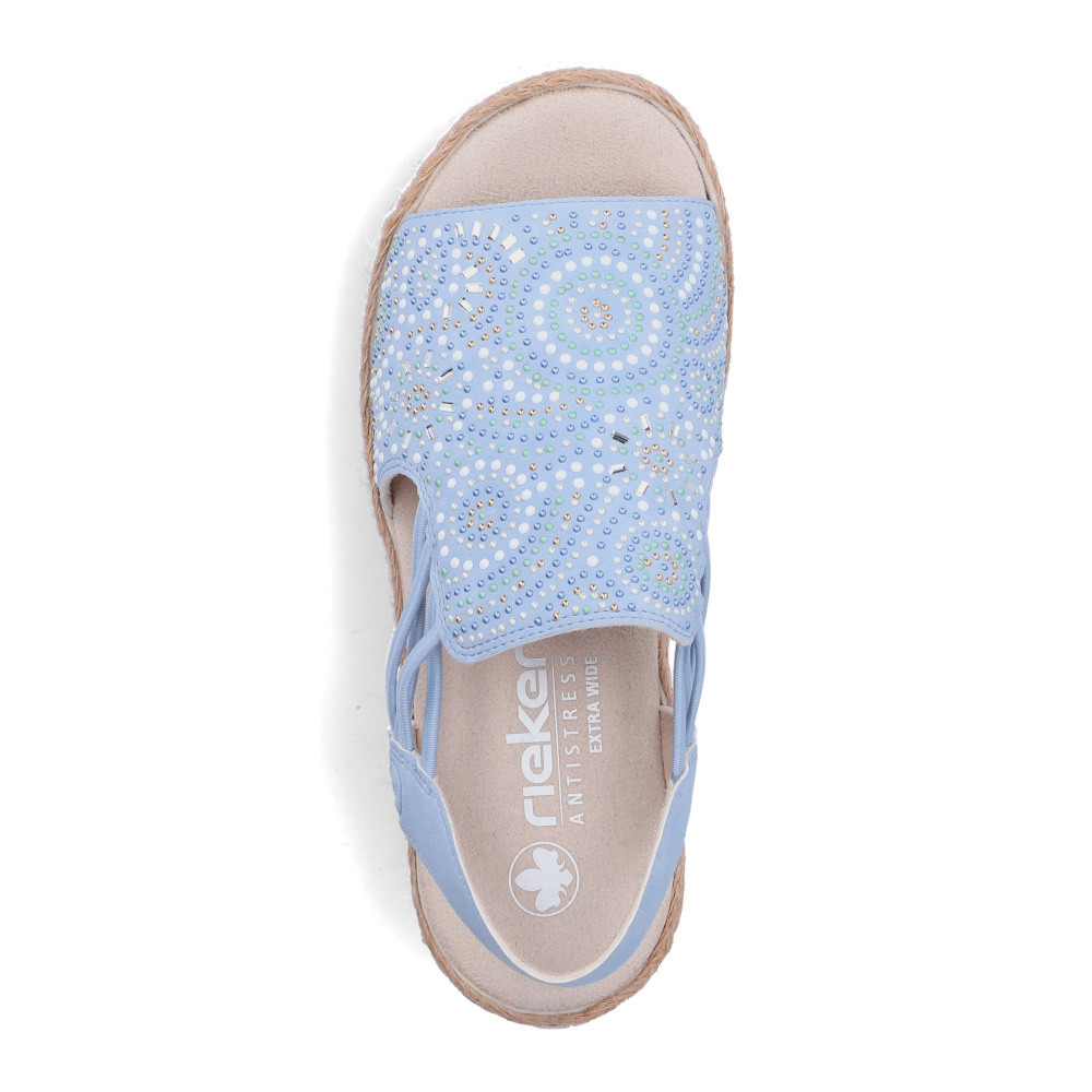 detail Dámské sandály RIEKER 69246-10 modrá S6