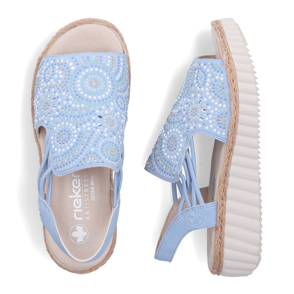 detail Dámské sandály RIEKER 69246-10 modrá S6