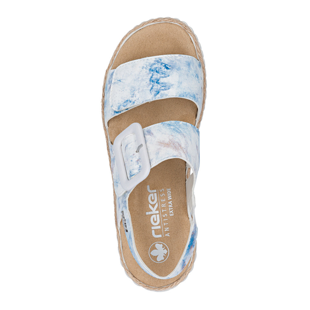 detail Dámské sandály RIEKER 69260-90 bílá S6