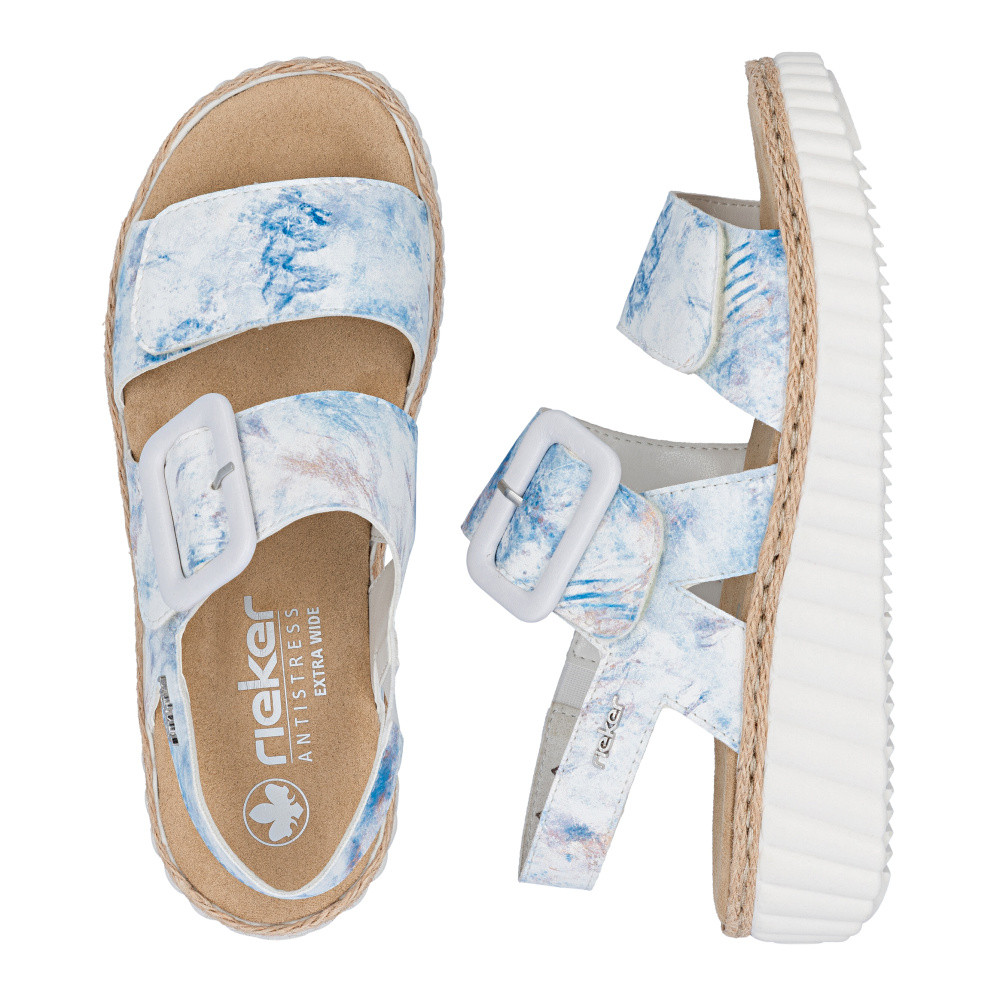 detail Dámské sandály RIEKER 69260-90 bílá S6