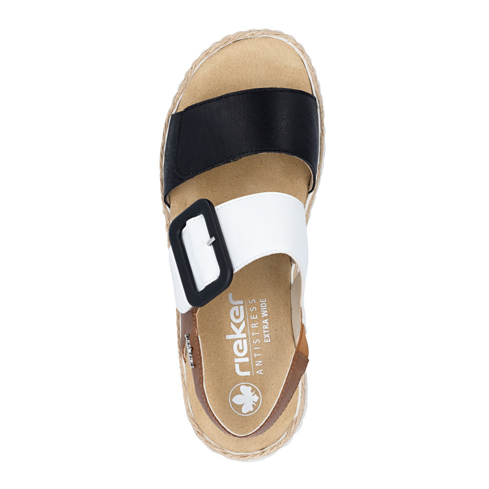 detail Dámské sandály RIEKER 69260-91 černá S6