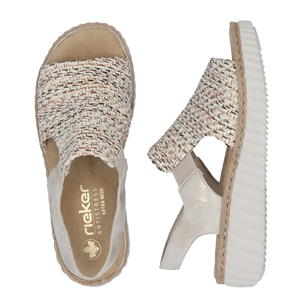 detail Dámské sandály RIEKER 69276-60 béžová S6