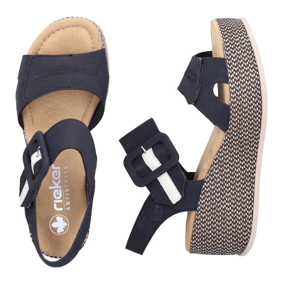 detail Dámské sandály RIEKER 69450-14 modrá S6