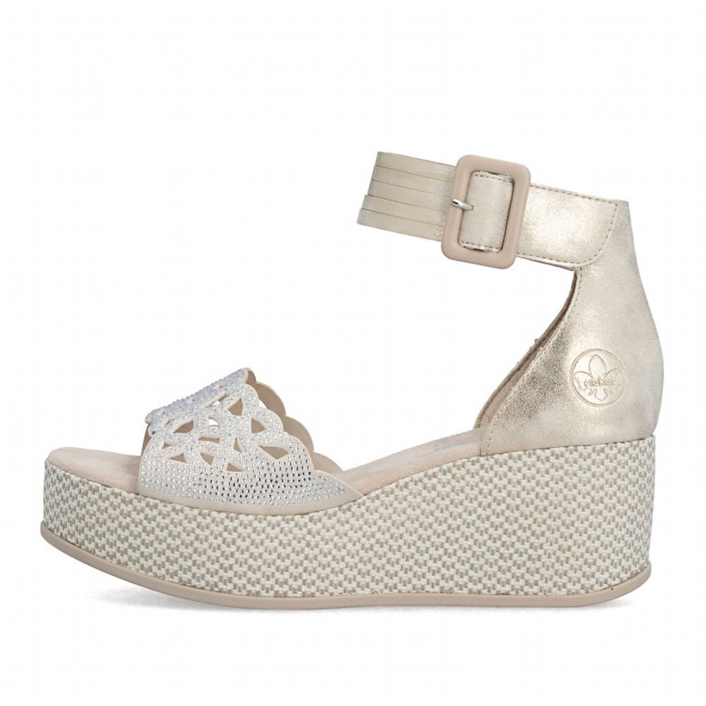 detail Dámské sandály RIEKER 69457-60 béžová S6