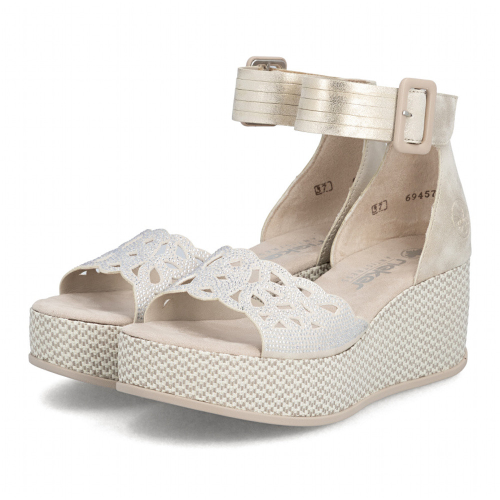 detail Dámské sandály RIEKER 69457-60 béžová S6