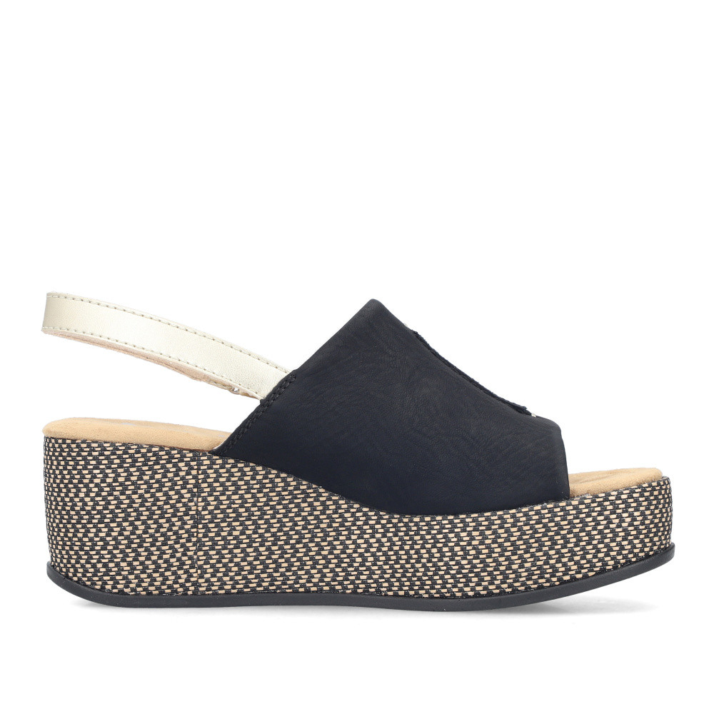 detail Dámské sandály RIEKER 69460-00 černá S6