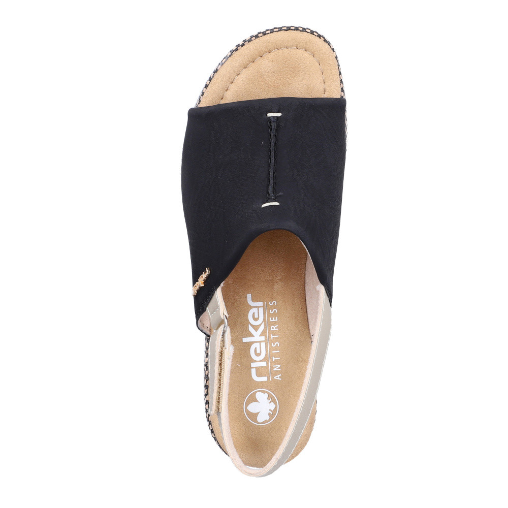 detail Dámské sandály RIEKER 69460-00 černá S6