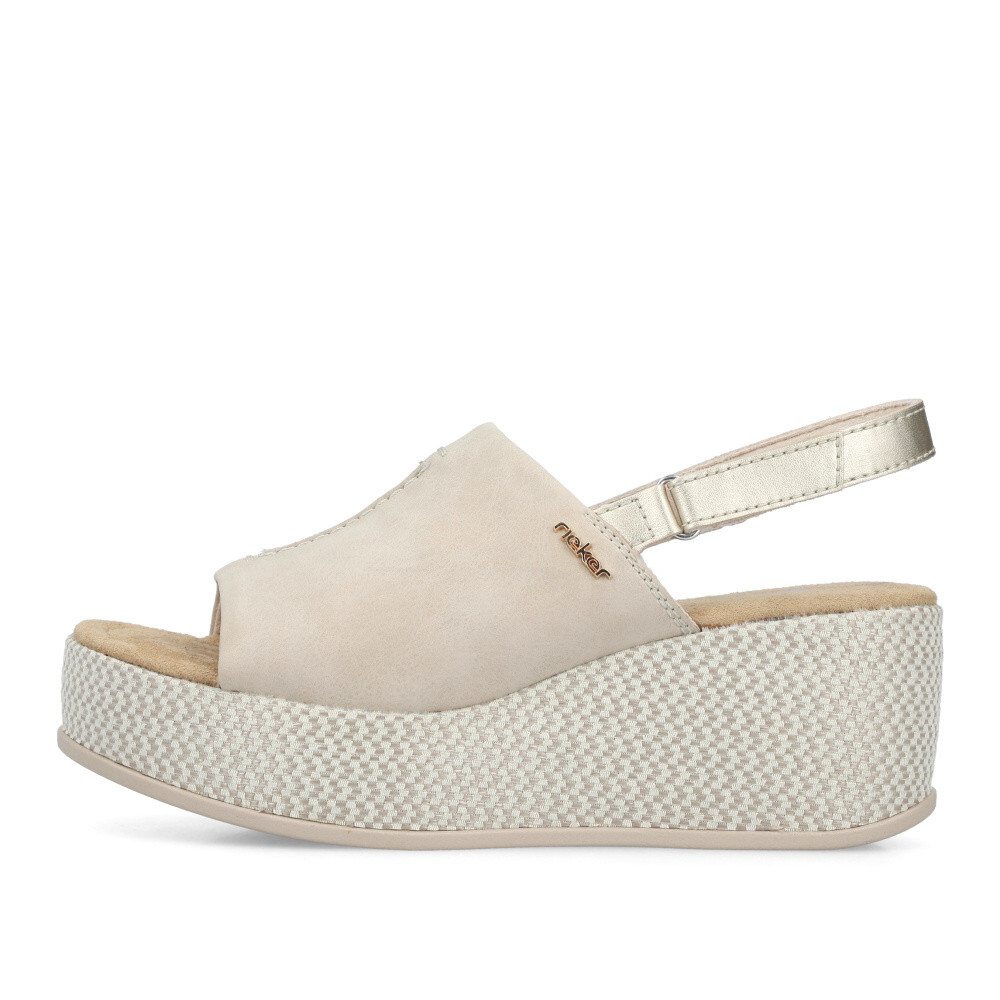 detail Dámské sandály RIEKER 69460-62 béžová S6