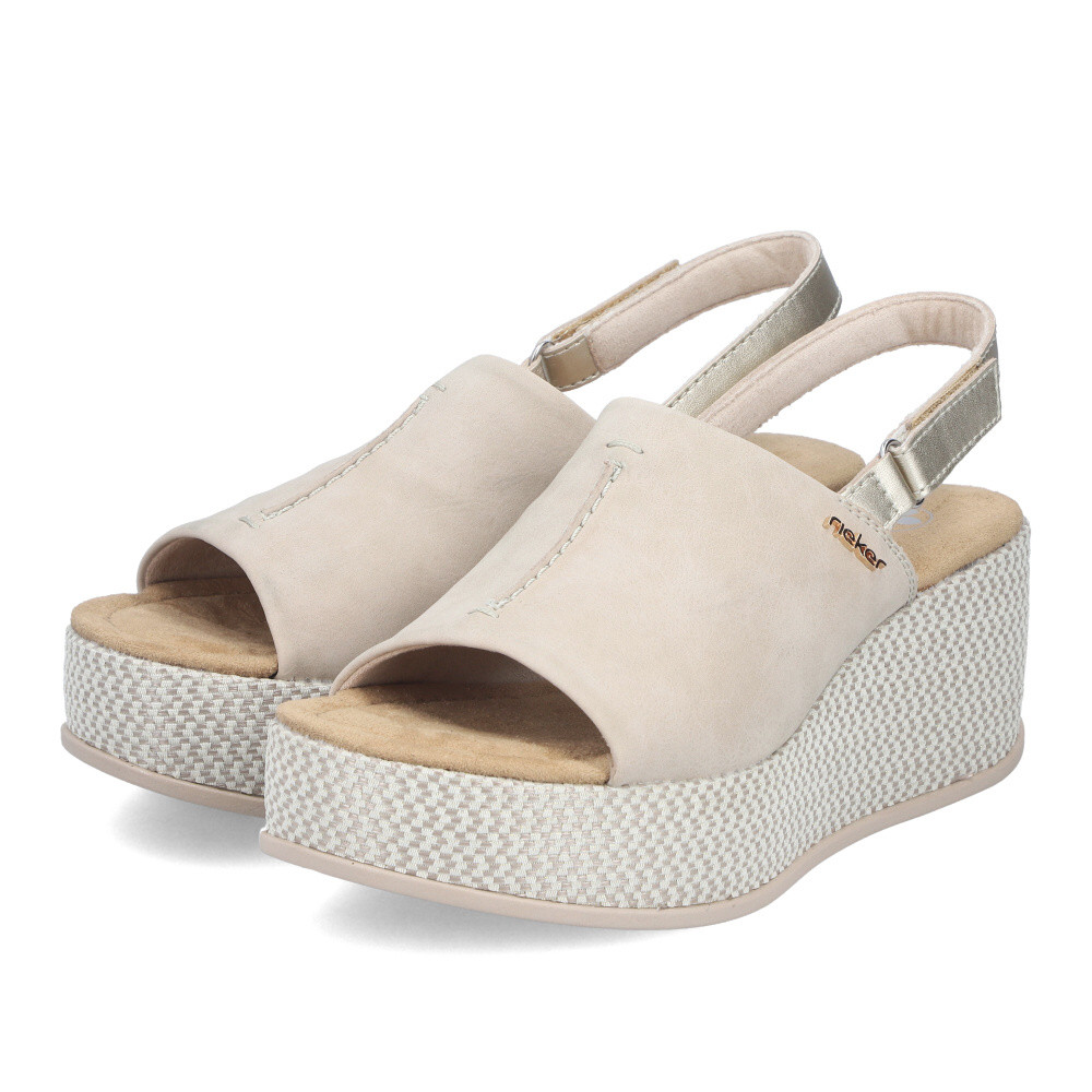 detail Dámské sandály RIEKER 69460-62 béžová S6