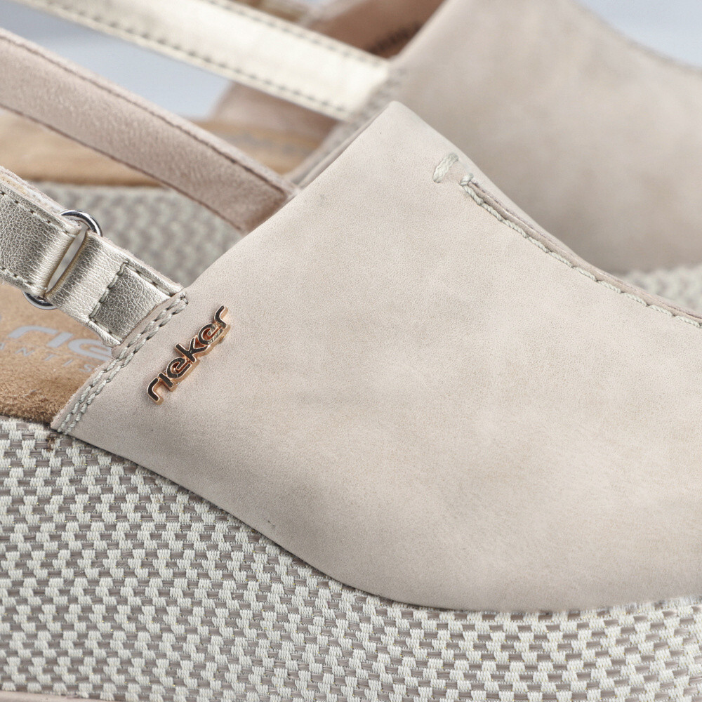 detail Dámské sandály RIEKER 69460-62 béžová S6