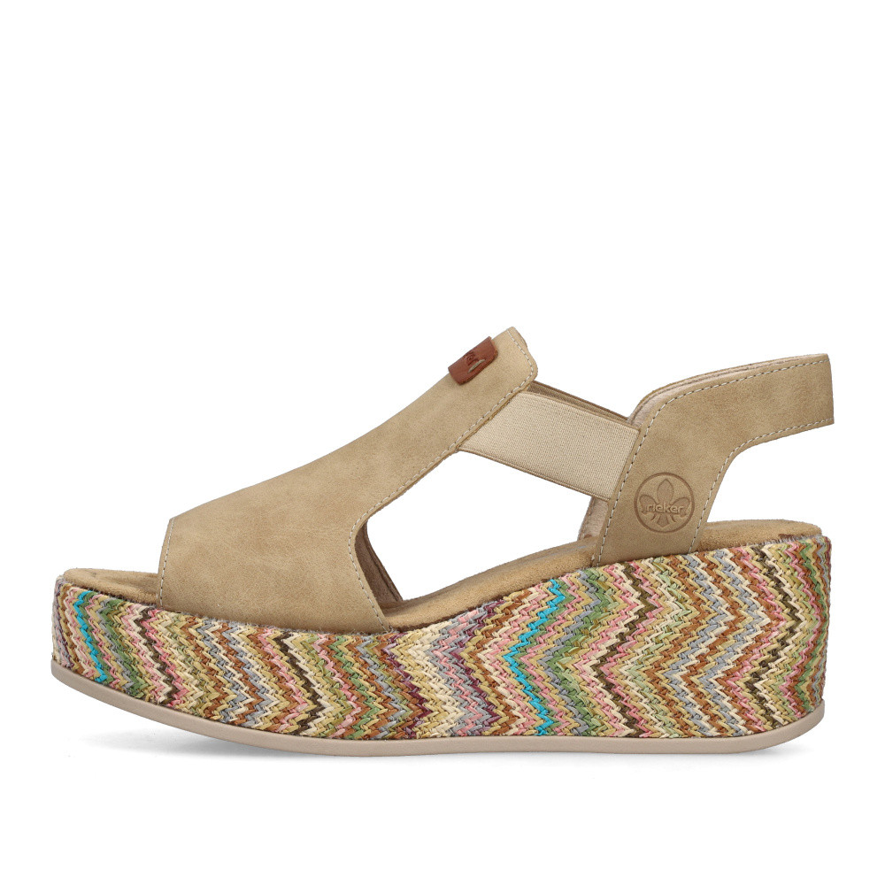 detail Dámské sandály RIEKER 69472-60 béžová S6