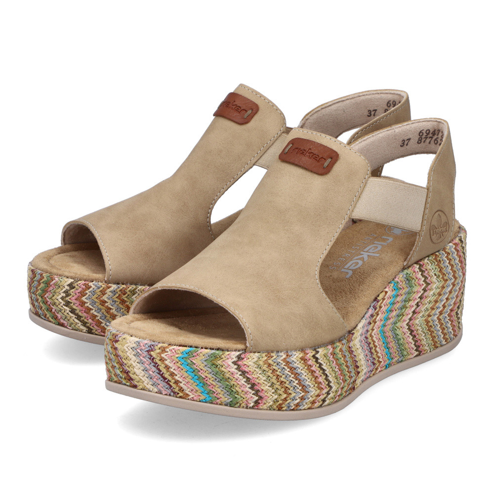 detail Dámské sandály RIEKER 69472-60 béžová S6