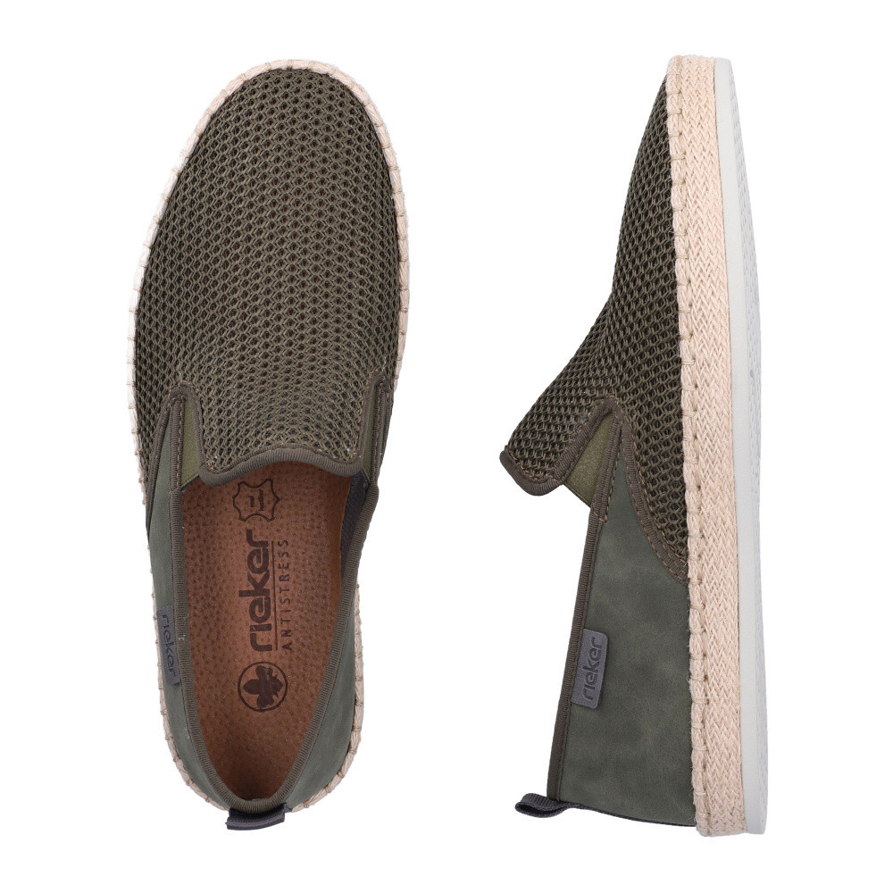 detail Pánské mokasíny RIEKER B2661-54 zelená S6