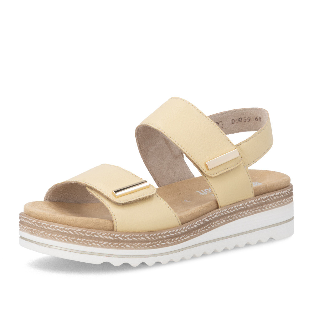 detail Dámské sandály REMONTE D0Q59-68 žlutá S6