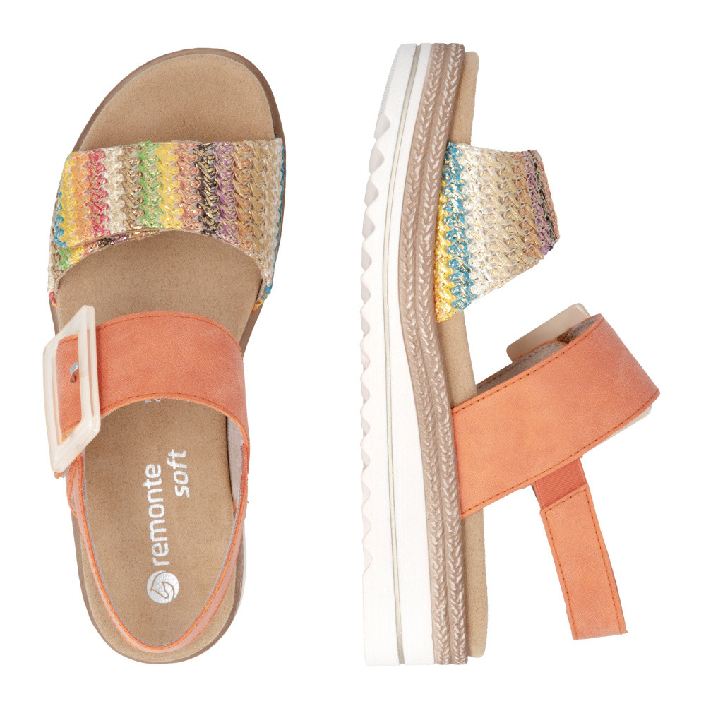 detail Dámské sandály REMONTE D0Q62-38 oranžová S6