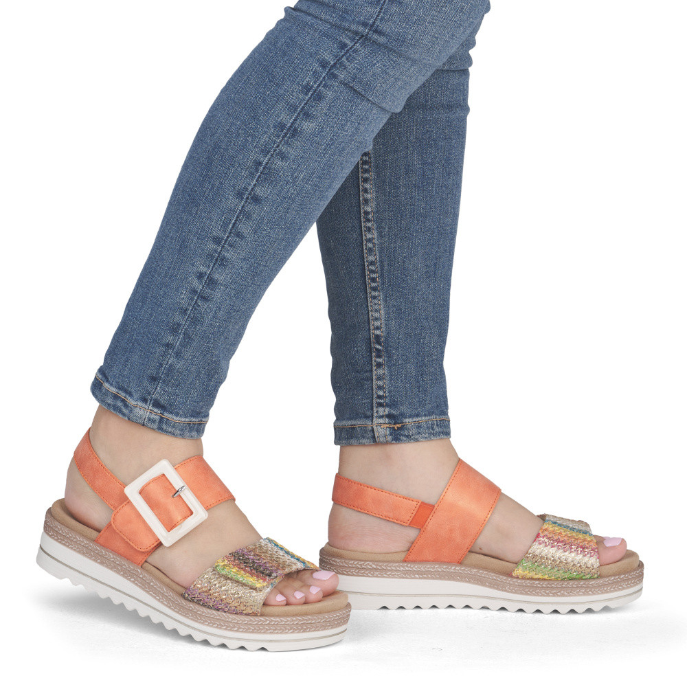 detail Dámské sandály REMONTE D0Q62-38 oranžová S6