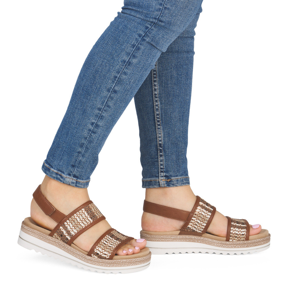 detail Dámské sandály REMONTE D0Q65-24 hnědá S6