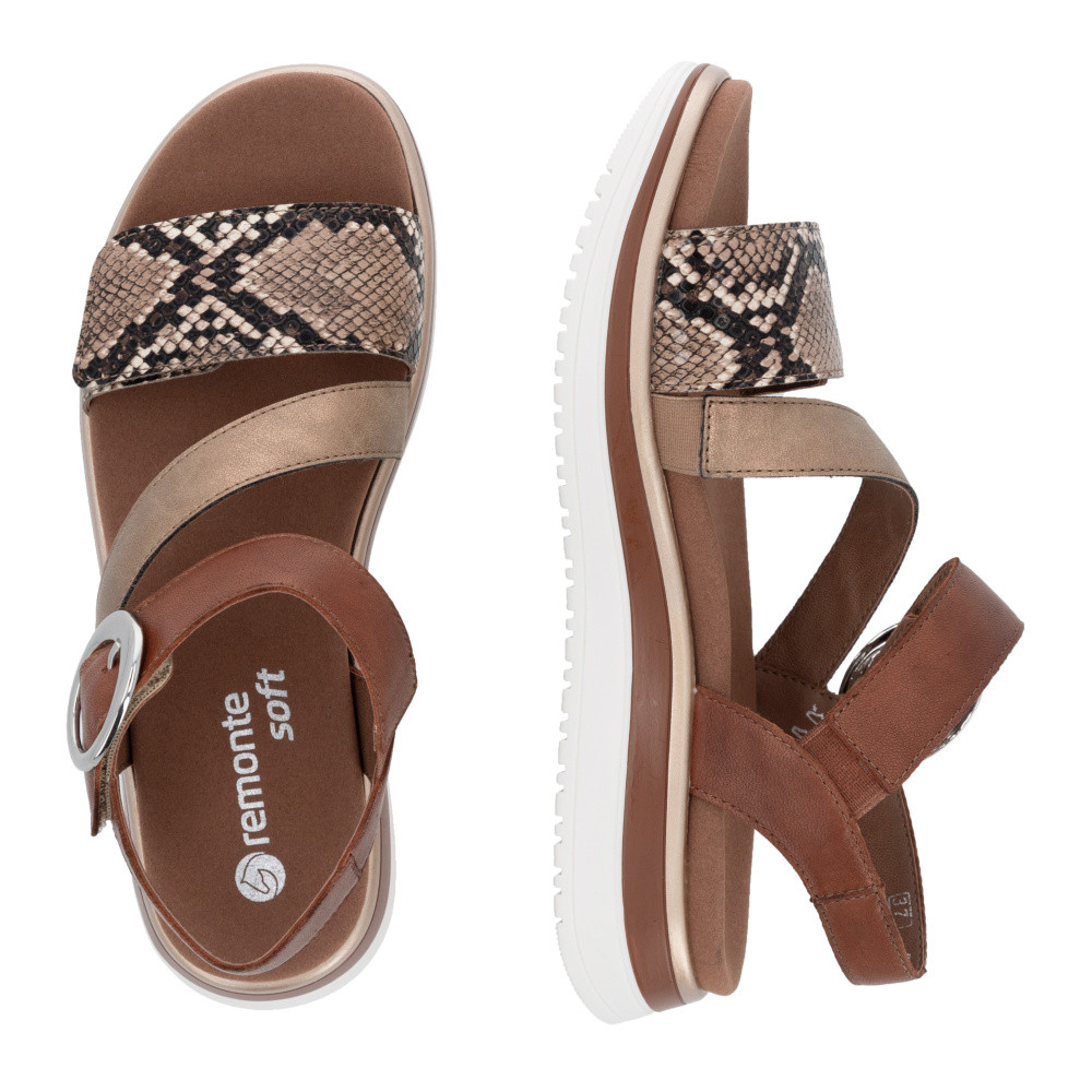 detail Dámské sandály REMONTE D1J64-25 hnědá S6
