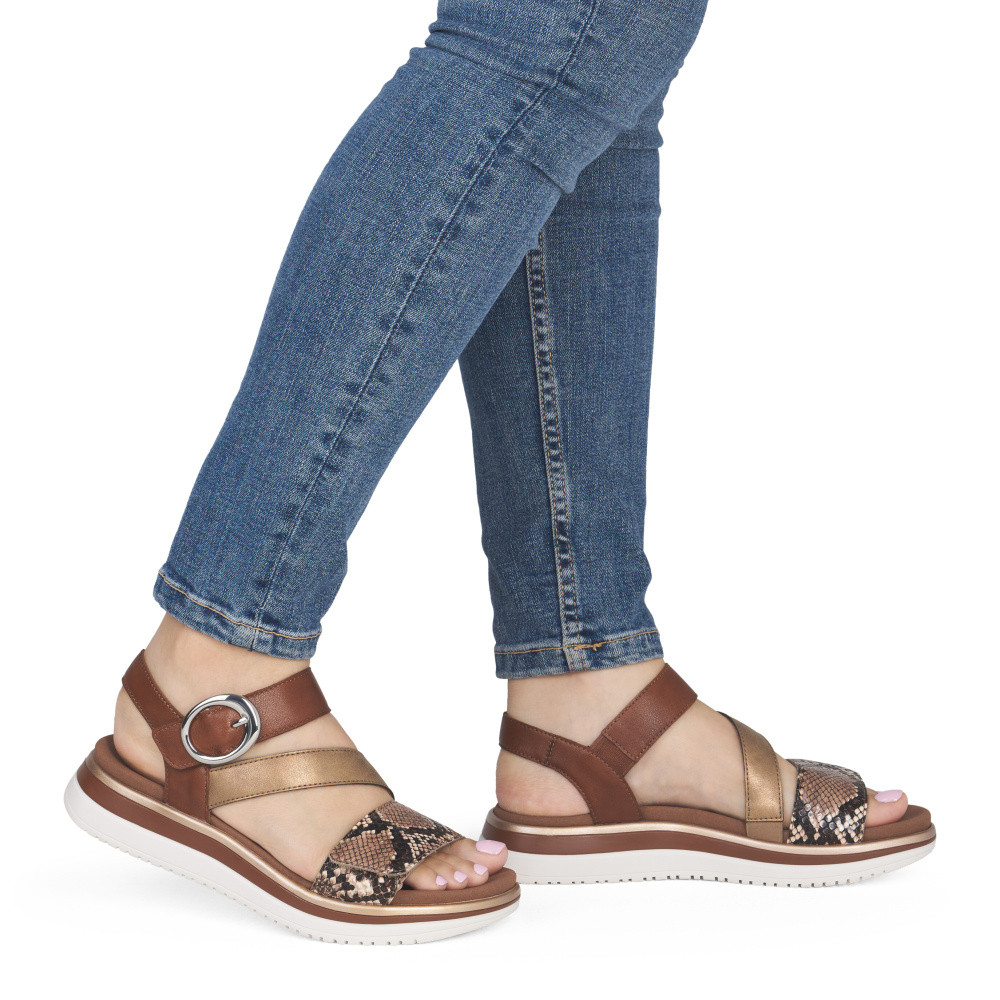 detail Dámské sandály REMONTE D1J64-25 hnědá S6