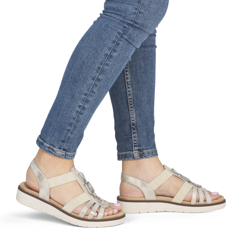 detail Dámské sandály REMONTE D2041-90 zlatá S6