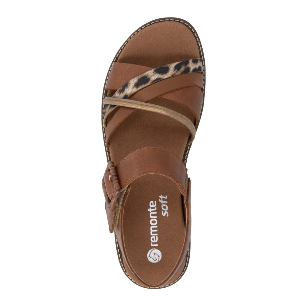 detail Dámské sandály REMONTE D2043-24 hnědá S6