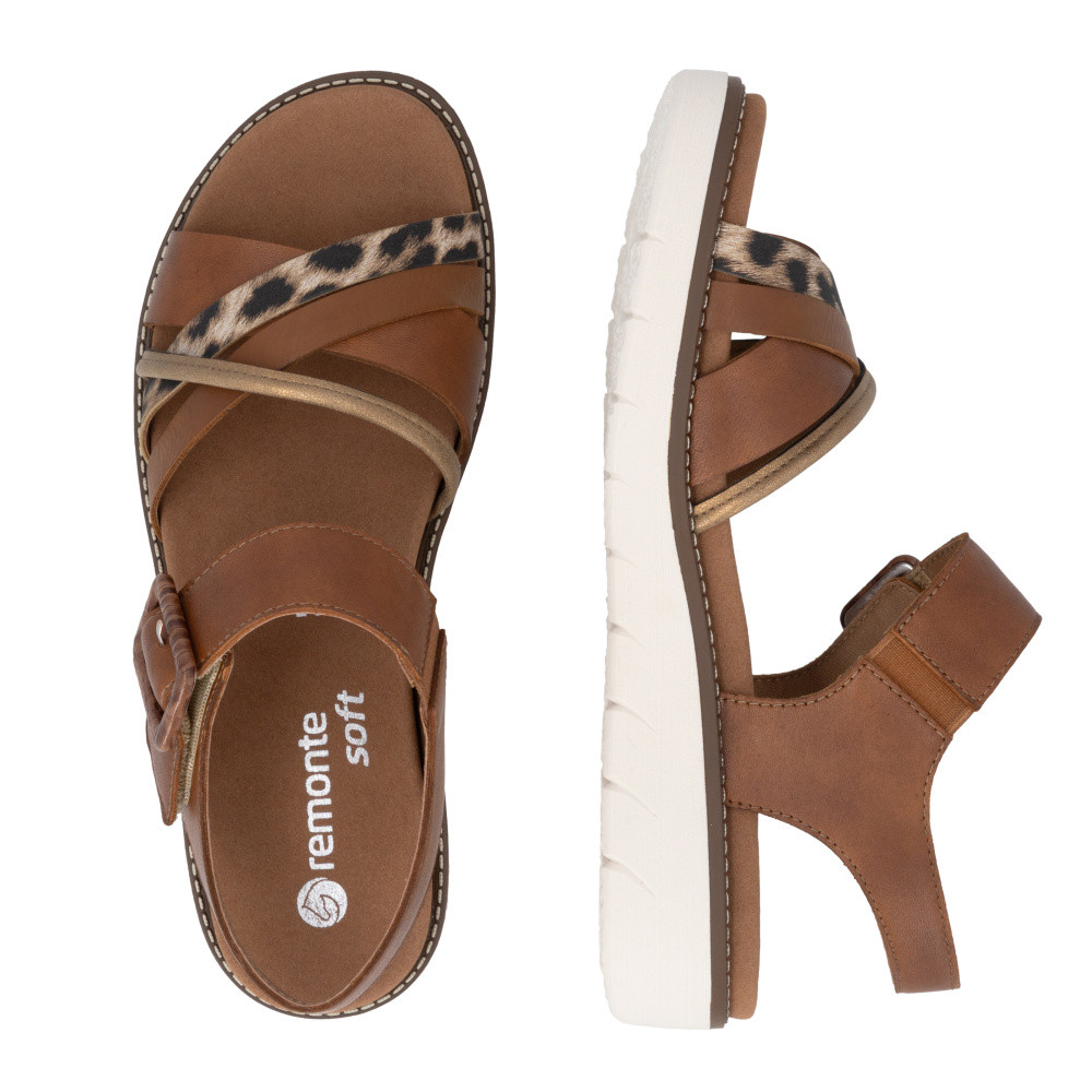 detail Dámské sandály REMONTE D2043-24 hnědá S6