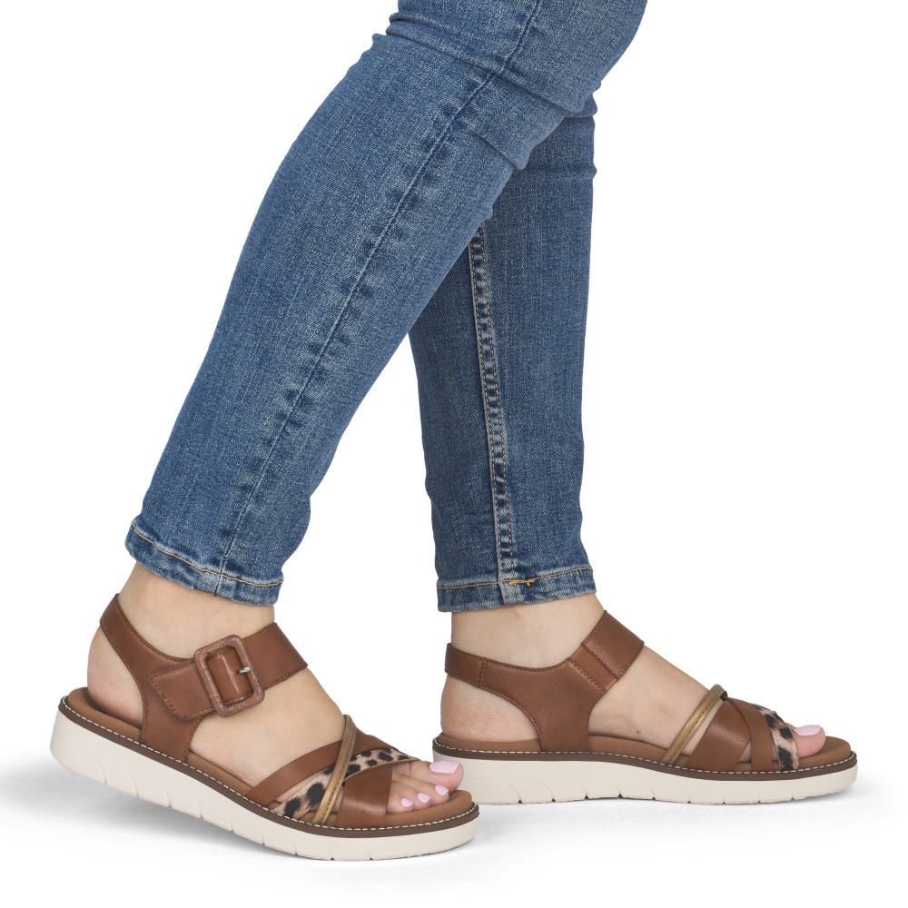 detail Dámské sandály REMONTE D2043-24 hnědá S6