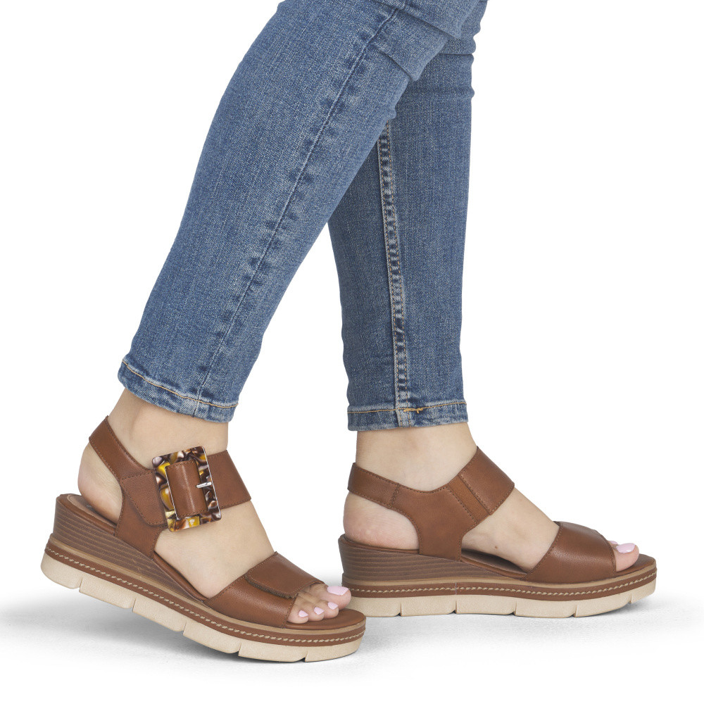 detail Dámské sandály REMONTE D2L53-24 hnědá S6