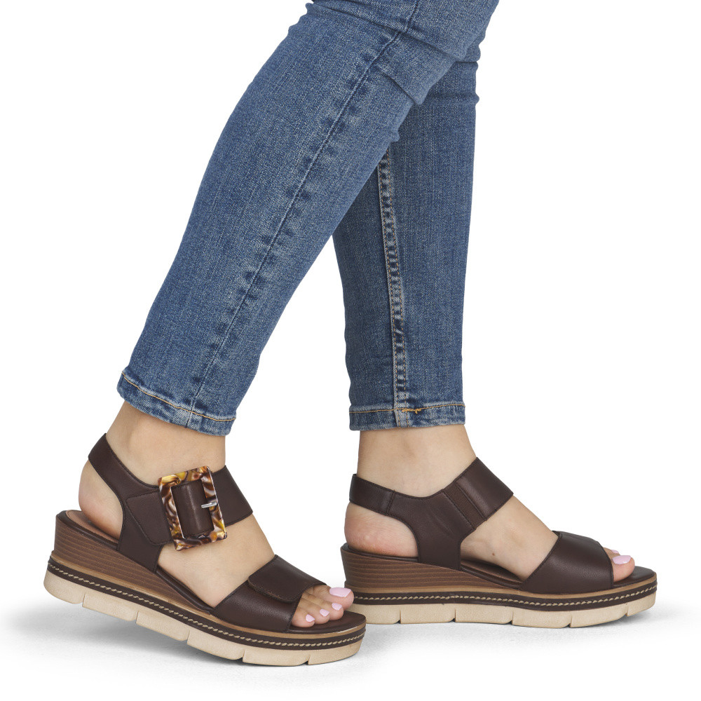 detail Dámské sandály REMONTE D2L53-25 hnědá S6